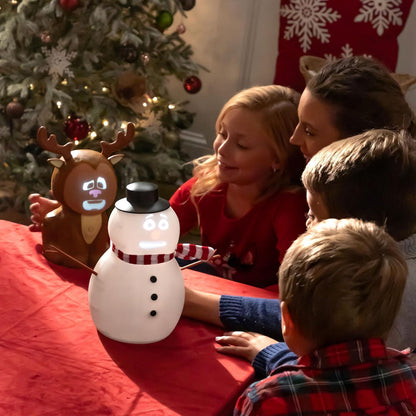 🎅Christmas Sale 49% Off ⛄️FrostByte (Mr. Chill) Talking Animated Blink Snowman with Built in Projector & Speaker Plug'n Play🎄