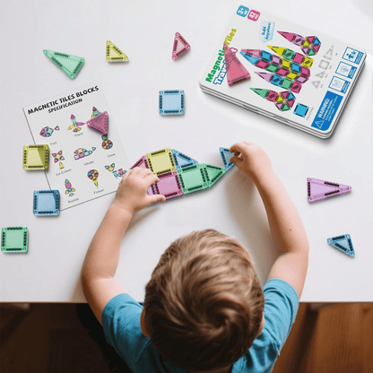 🎁🔥🧲 Children's Magnetic Building Blocks – STEM Educational Toys